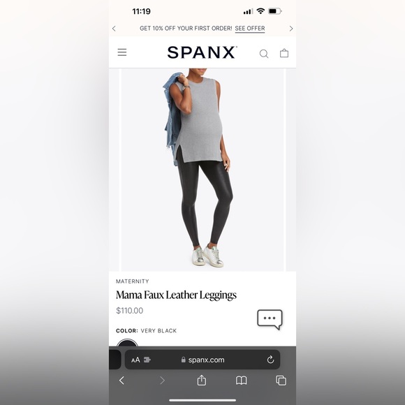 Spanx maternity leather leggings - Picture 3 of 4